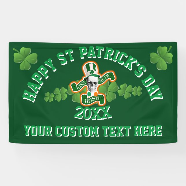 Fun personalized Sr Patrick's day. Banner (Horizontal)