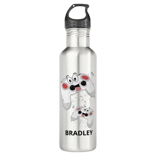 Fun Personalized Video Gamer | 710 Ml Water Bottle (Front)