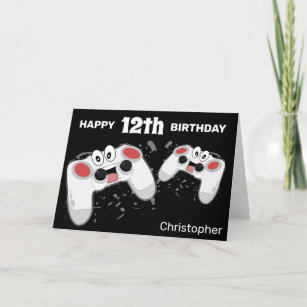 Fun Personalized Video Gamer   Age   Birthday Card