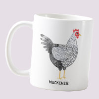 Fun Personalized Watercolor Wyandotte Chicken