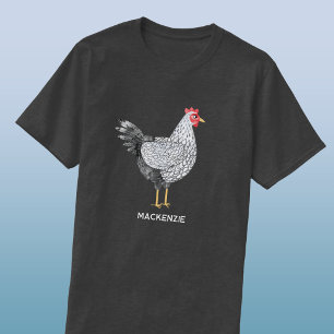 Fun Personalized Watercolor Wyandotte Chicken T-Shirt