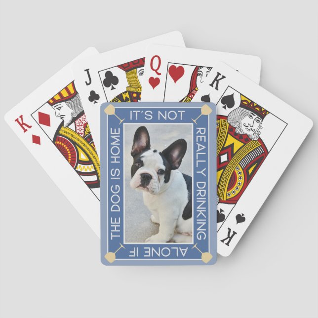 Fun Pet Photo | Drinking With The Dog Playing Cards (Back)