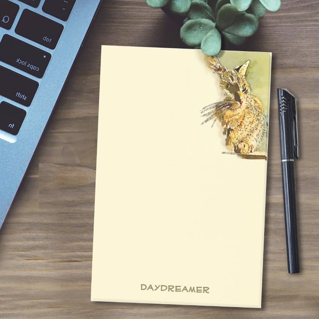 Fun Pet Sitter Kitty Personalized Watercolor Post-it Notes (Creator Uploaded)