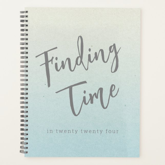 Fun Pewter Grey Script Typography Personalized Planner (Front)