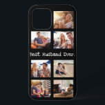 Fun Photo Best Husband Collage Personalized Black iPhone 12 Case<br><div class="desc">Fun photo best husband ever photo collage personalized black design. Change out the photo's and change the text "Best. Husband. Ever." as well if you like. Just click on Personalize above. Great for Christmas, birthdays, anniversary or just because. Change the 7 photos out to your favourite husband pictures and/or pictures...</div>