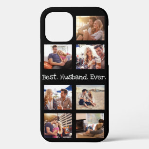Fun Photo Best Husband Collage Personalized Black iPhone 12 Case