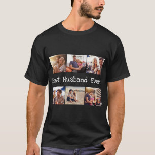 Fun Photo Best Husband Ever Personalized Black T-Shirt