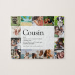 Fun Photo Collage Best Cousin Ever Definition Jigsaw Puzzle<br><div class="desc">14 photo collage jigsaw for you to personalise for your special,  favourite Cousin to create a unique gift. A perfect way to show them how amazing they are every day. Designed by Thisisnotme©</div>