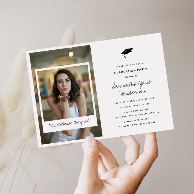 Fun Photo Collage Graduation Party Invitation (Creator Uploaded)