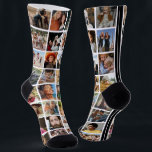 Fun Photo Collage Novelty Socks<br><div class="desc">Stand out with these cool novelty picture socks,  featuring 32 square photos for you to replace with your own.</div>