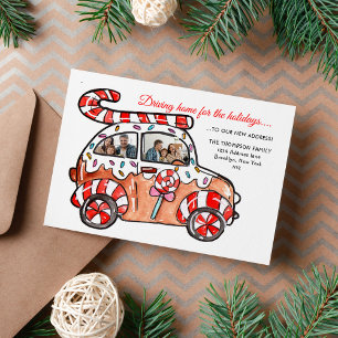 Fun Photo Gingerbread Car New Home for the Holiday Card