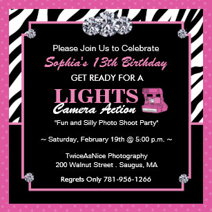 Photo Shoot Invitations Announcements Zazzle Ca