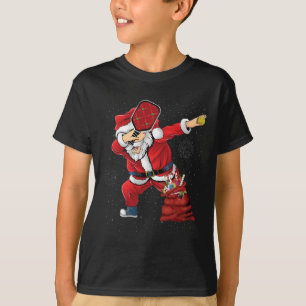 Fun Pickleball Christmas Santa Playing Pickleball  T-Shirt