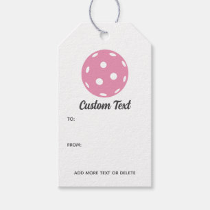 Fun Pickleball Personalized Custom Text Favour Gift Tags