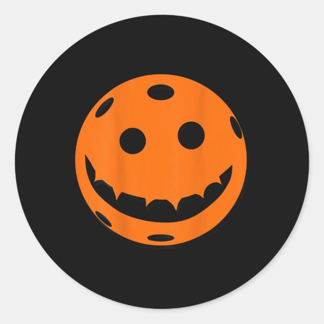Fun Picklell Halloween Pumpkin Ck Print  Classic Round Sticker (Front)