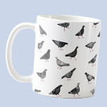 Fun Pigeon Pattern Coffee Mug<br><div class="desc">A fun pigeon pattern. Perfect for bird fanciers,  pigeon racers or anyone else who loves these characterful creatures.  Original art by Nic Squirrell.</div>