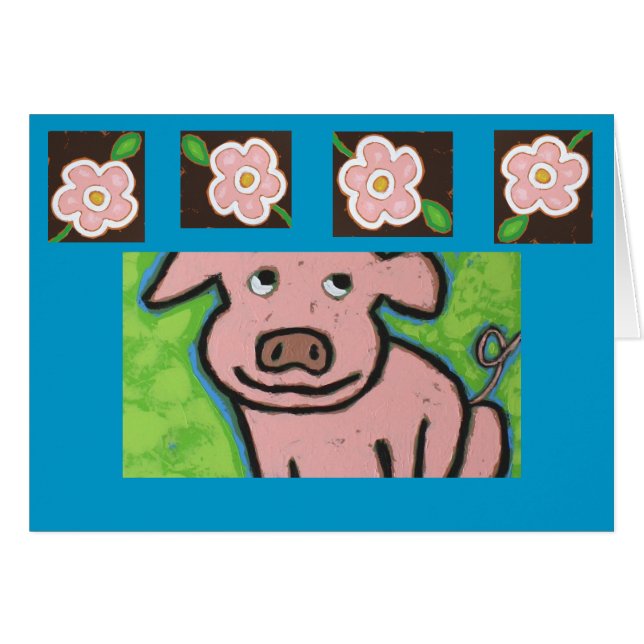 Fun piggie card (Front Horizontal)