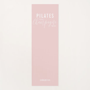 Fun Pilates First Champagne Later Pink Workout  Yoga Mat