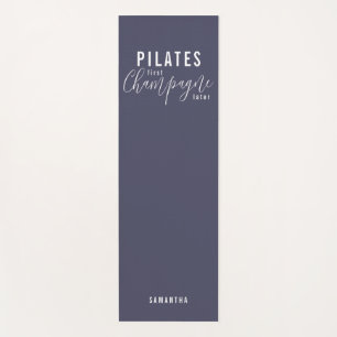 Fun Pilates First Champagne Later Purple Workout Yoga Mat