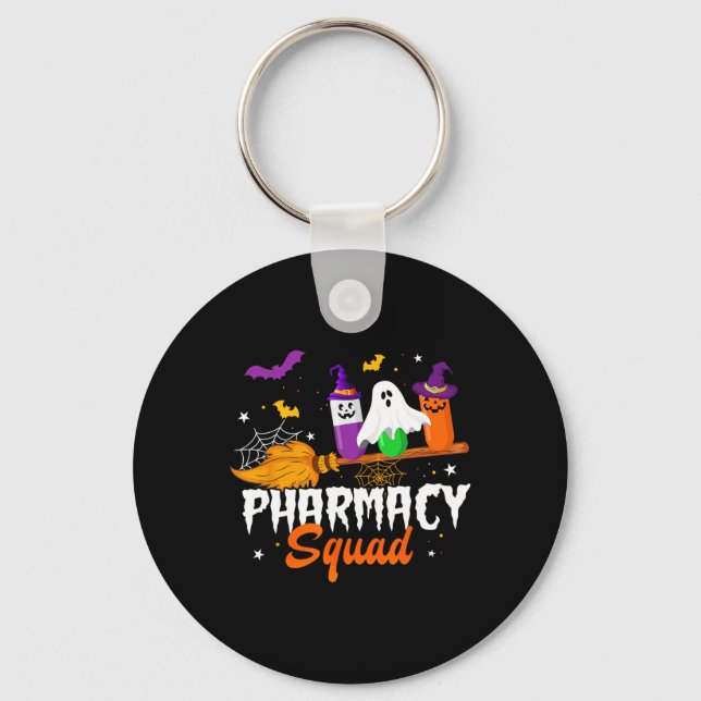 Fun Pills Pharmacy Squad Pharmacist Technician Hal Keychain (Front)