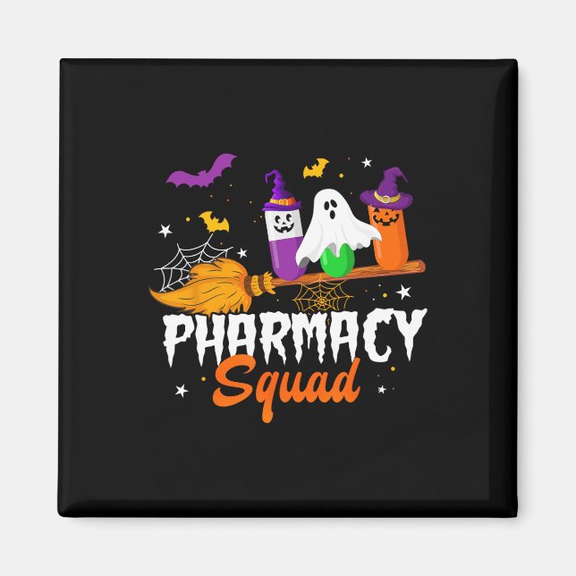 Fun Pills Pharmacy Squad Pharmacist Technician Hal Magnet (Front)