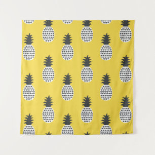Fun pineapple seamless pattern tapestry