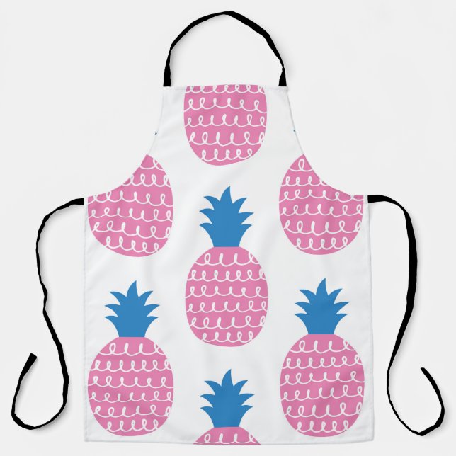Fun pineapple seamless pattern vintage illustratio apron (Front)