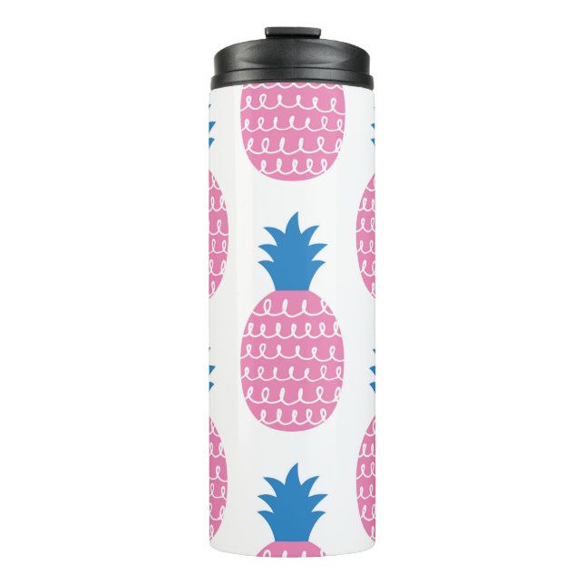 Fun pineapple seamless pattern vintage illustratio thermal tumbler (Front)