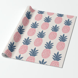 Fun pineapple seamless pattern wrapping paper