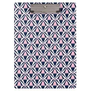 Fun Pink and Blue Pattern Clipboard