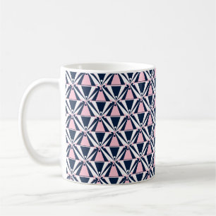 Fun Pink and Blue Pattern Coffee Mug