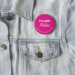 Fun Pink Bachelorette Party 2 Inch Round Button<br><div class="desc">Get the party started with the Fun Pink Trouble Maker Bachelorette Party Button! This amusing accessory is perfect for bridesmaids and guests to show their support for the bride-to-be. With its vibrant pink and white colours, you can even customize it with your own text message, adding the bride's name, event...</div>