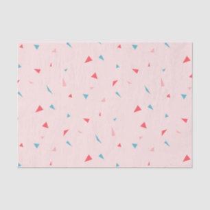 Fun Pink Blue Pattern Colourful Quirky Unique Tissue Paper