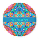 Fun Pink Boho Personalized Inspirivity Magnet
