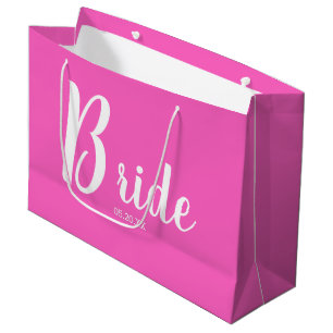 Fun Pink Bride Grand sac cadeau