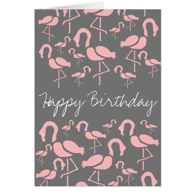 Fun Pink Flamingo bird art (Front)