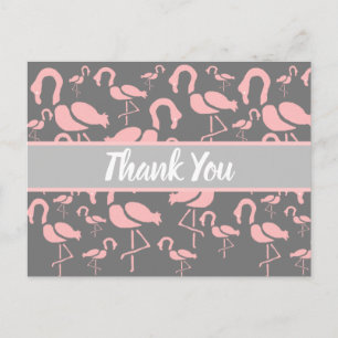 Fun Pink Flamingo bird art Postcard