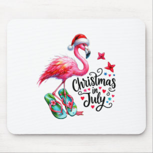 Fun Pink Flamingo Flip Flops Summer Christmas In J Mouse Pad