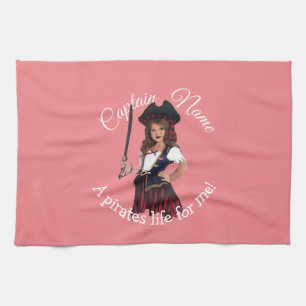 Fun Pink Girl   Kitchen Towel