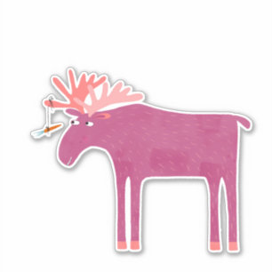 Fun Pink Moose