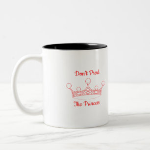Fun pink princess customizable Two-Tone coffee mug