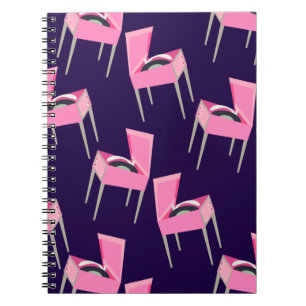 Fun Pink Retro Record Notebook