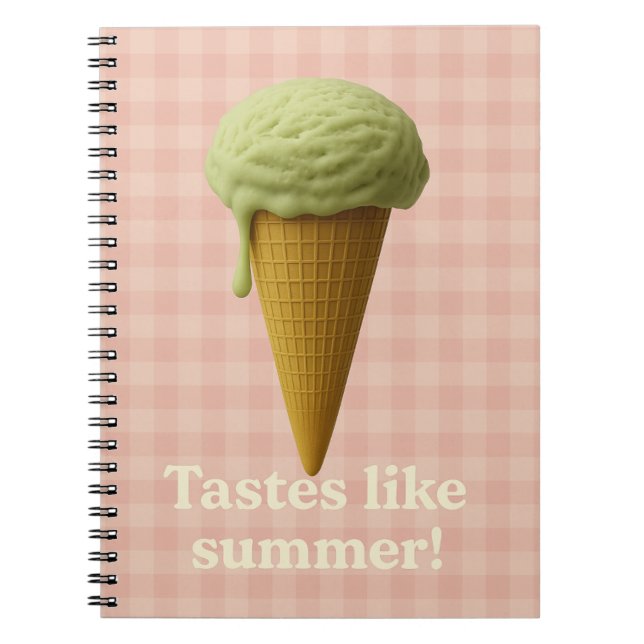 Fun Pink Spiral School Notebook (Front)