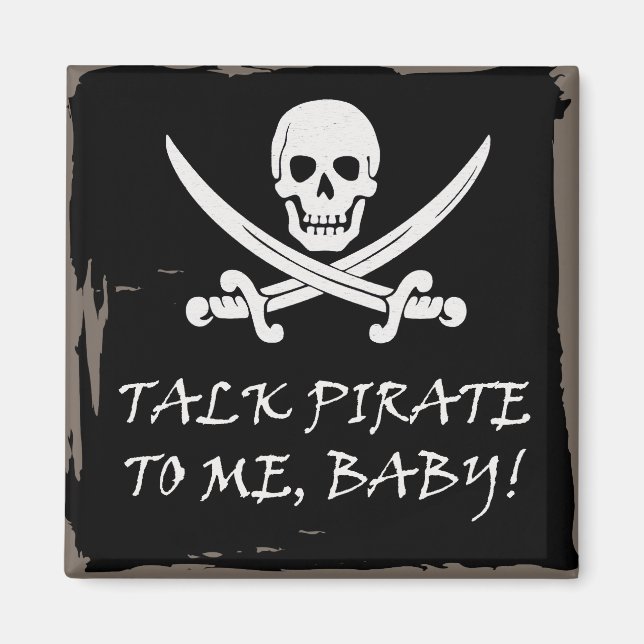 Fun Pirate Talk Magnet (Front)