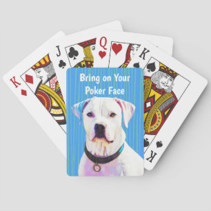 Fun Pit Bull Mix Dog Art Cute Poker Playing Cards