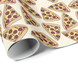 Fun Pizza pattern wrapping paper