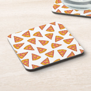Fun Pizza Slice Pattern Coaster