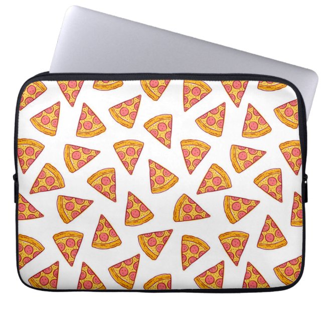 Fun Pizza Slice Pattern Laptop Sleeve (Front)