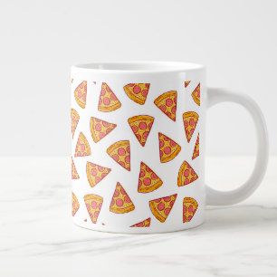 Fun Pizza Slice Pattern Large Coffee Mug