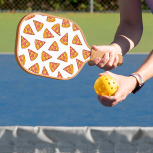 Fun Pizza Slice Pattern Pickleball Paddle